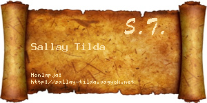 Sallay Tilda névjegykártya